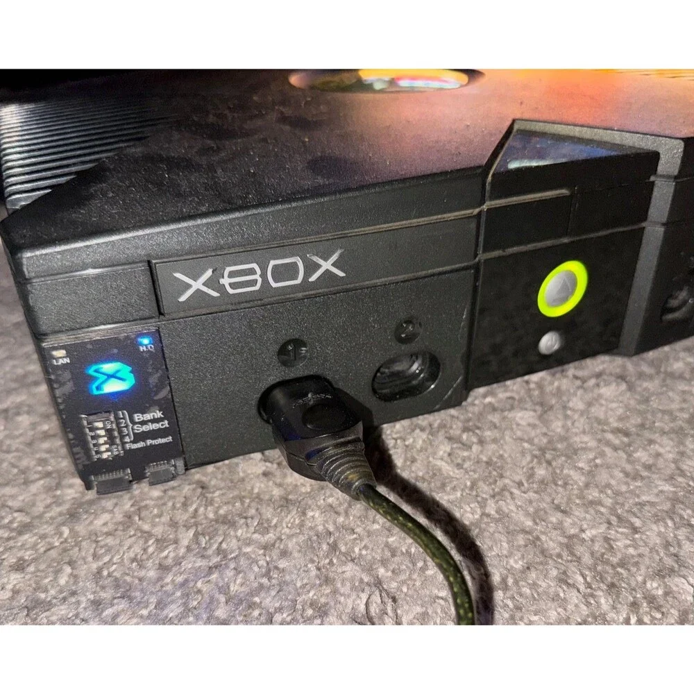 Microsoft Xbox Original Console w/ Xecuter 3 X3 + Controllers LOT TESTED WORKING